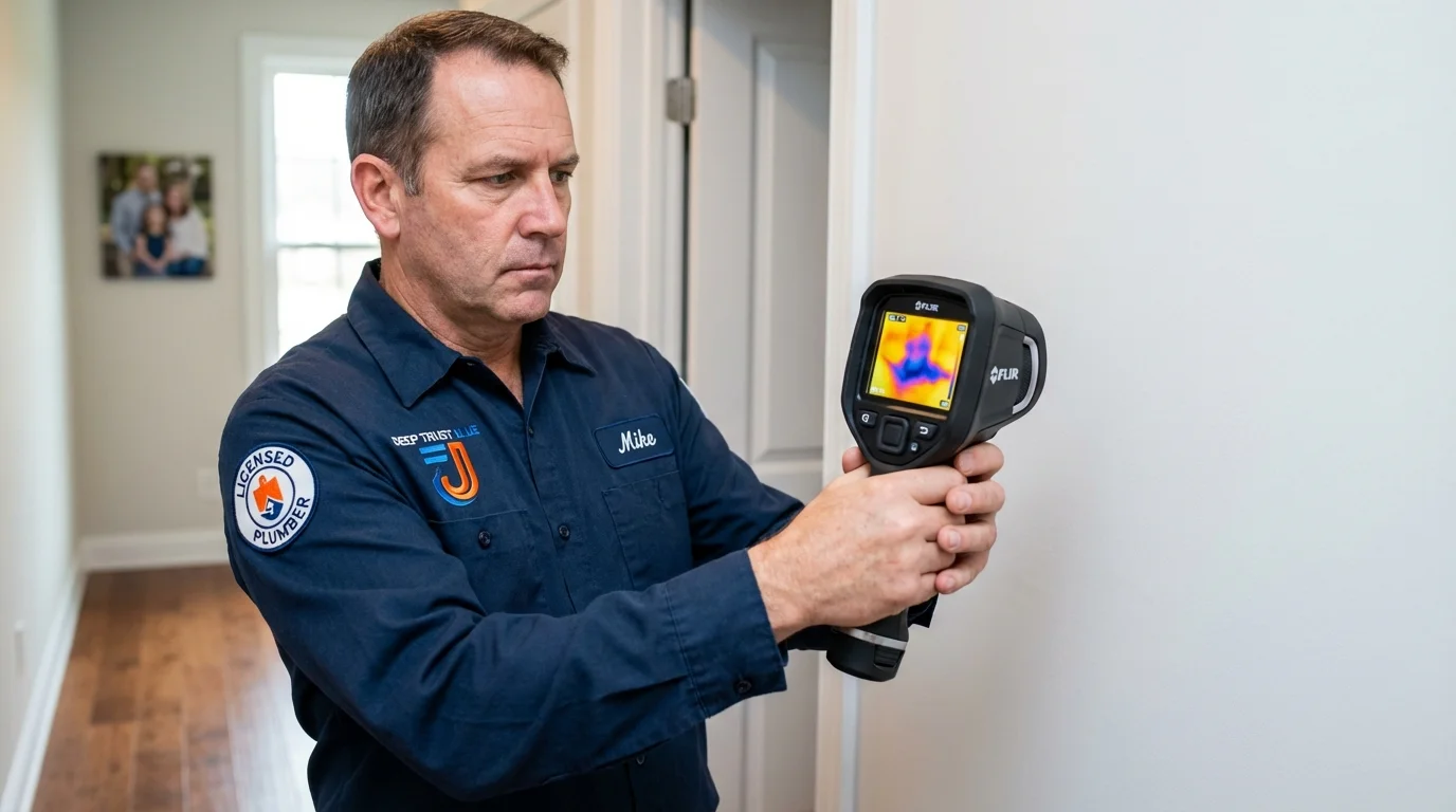Thermal imaging leak detection by Johns Plumbing LLC in Sanbornville